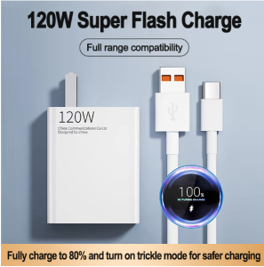 Original Type C Charger Set 120W Super Fast FoTypeC Fast Charging Cable Adapter Set