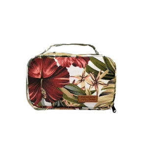 Pouch make up cewek canvas motif tas kosmetik wanita tempat alat rias toiletry bag travel organizer