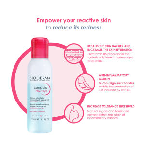 Bioderma Sensibio H2O Eye 125ml For Soothing Skin and Make-up Removal
