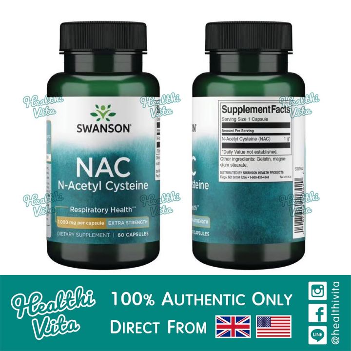 NAC N-Acetyl Cysteine 1,000 mg/cap : 60 caps ❌EXP 12/26