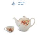 Bộ Ấm, Chén Trà Sứ Minh Long 0.8 L - Camellia - Hoa Đào. 