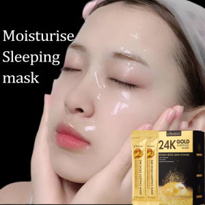 24k Sleeping Mask Masker pelembab wajah di malam hari Anti Aging Melembabkan dan dapat menghidrasi kulit Kulit cerah sehat kenyal glowing 20pcs