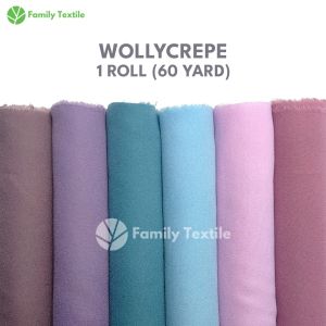 Kain Wollycrepe 1 Roll 60 Yard Wolycrepe Wolicrepe Caltri - Bahan Murah Gamis