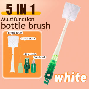5 in 1 Bottle Cleaning Brush Set Long Handle Milk Bottle Brush Cup Cleaning Wash Cup Brush Efficient