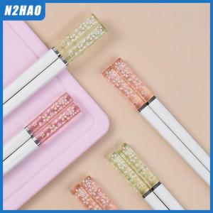 N2HAO Amber Cherry Blossom Alloy Chopsticks Chinese Chopsticks Reusable Tableware