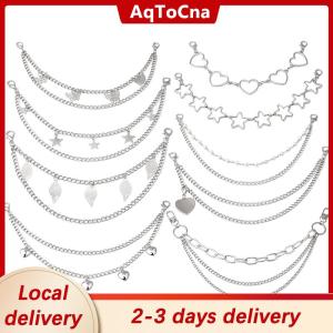 [COD] AqToCna Ship within 24 hours Multi-layer Metal Chain strap DIY Personality Butterfly Heart Star Pendant Shoulder Bag Chain Straps