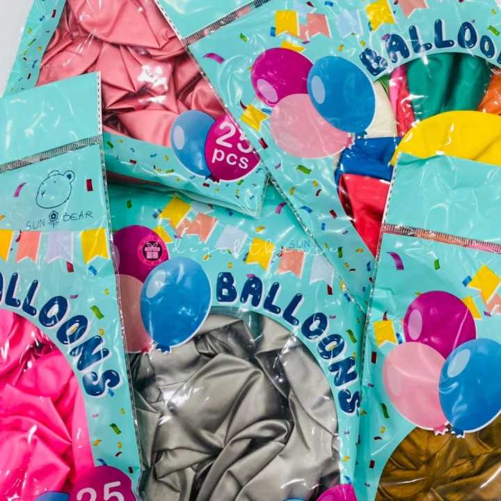 25 Pcs Belon 10 Inch Metallic Latex Balloons Birthday Party Anniversary