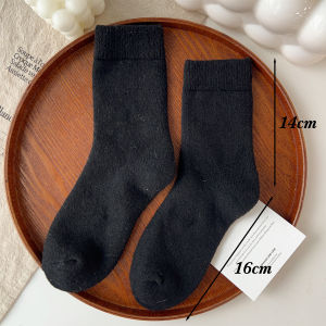 New Winter Warm Women Socks Wool Men Socks Super Thicker Solid Socks Merino Wool Socks Against Cold Snow Terry Socks Chrismas Gift