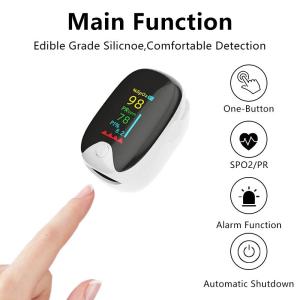Monitor Tekanan Darah & Denyut Jantung 3in1 dengan Fungsi Monitor SpO2 dan Kadar Jantung Alat Pengukur Tepat untuk Kesihatan Harian Pulse oximeter