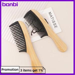 banbi Natural Bamboo Wooden Tail Hair Combs Anti-Static Hairs Care Healthy Massage Close-Tooth Comb For Women