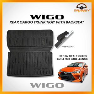 Toyota Wigo 2023 to 2026 V2 W/ BACKSEAT Rear Cargo Trunk Tray Thailand Quality Car Accessories