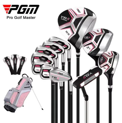 EXCEED GOLF ยี่ห้อ PGM LTG073 รุ่น YB5 ชุดเซ็ทไม้กอล์ฟ ผู้หญิง พร้อมถุงกอล์ฟ ขาตั้ง สำหรับผู้เริ่มต้น Golf Club Set