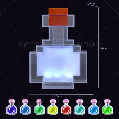 (พร้อมส่ง)ฟฉายมายคราฟ minecraft โคมไฟ เปลี่ยนสีขวดยาเหลวรุ่นไฟกลางคืนประเภท ของเล่นโคมไฟเหมืองแร่ บรรยากาศ
