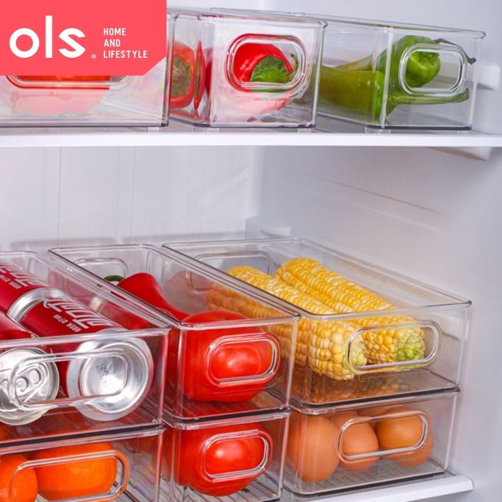 【Mga gamit sa kusina】 OLS Transparent Refrigerator Organizer Acrylic ...