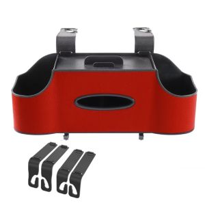 BAGUO Móc treo Túi xếp đồ sau ghế xe hơi Giá đỡ điện thoại Thiết kế vách ngăn Hộp khăn giấy xe Thuận tiện Chống mài mòn Giá giữ cốc uống nước trên xe ô tô Cốp xe