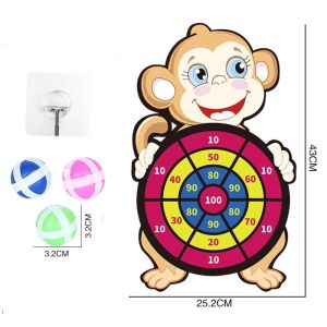 Bảng ném bóng dính nhiều hình động vật kèm 3 bóng cho bé bảng phi tiêu an toàn cho bé luyện vận động