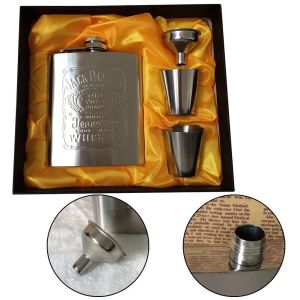shanshop Stainless Steel Hip Flask 7oz Mug Wisky Bottle With Box Mini