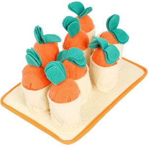 Pet Dog Snuffle Mat Carrot Blanket Detachable Fleece Pad Slow Feeder Toys Puppy Sniffing Training Fleece Pad Pet Supply