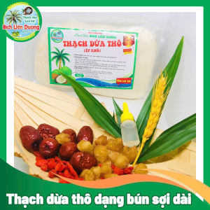 THẠCH DỪA THÔ ÉP KHÔ DẠNG BÚN SỢI DÀI TẶNG KÈM HƯƠNG_LOẠI TÚI 500GR