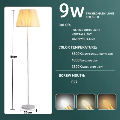 Floor Lamp Height Adjustable Energy Saving Standing Lamp Nordic Night Light Study Bedside Light Lampshades With Long Stand Corner Light Lamp Shade Living Room Corner for Bedroom Office