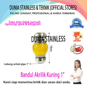 Bandul Akrilik Kuning 1in aksesoris stainless steel