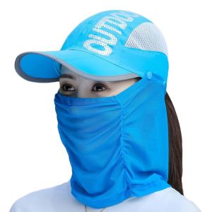 CRUSHES Summer Wide Brim Detachable UV Protection Sunshade Sun Hat Beach Cap Baseball Cap Shade Hat