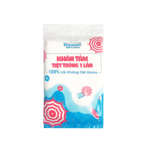 Khăn tắm cao cấp tiệt trùng dùng 1 lần Kawaii Xanh/Trắng/Hồng siêu thấm hút khăn du lịch công tác