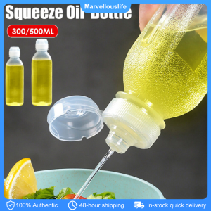 500ml Oil Bottle Transparent Olive Oil Pot Soy Sauce Leak-Proof Kitchen Cooking Household Camping BBQ Tools