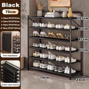 Foldable Shoe Rack Installation Free Shoe Organizer Stainless Steel Multilayer Shoe Storage Rack Space-Saving