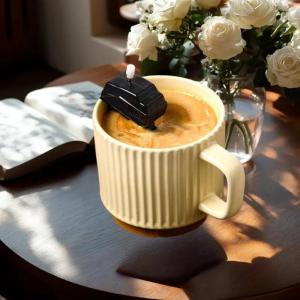 YAFEN 1Pcs Coffee Mixer With Stainless Steel Clip Propeller Penetrates Deeply For Thorough Mixing Boat Motor Coffee Stirrer Mug Attachment