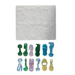 Reusable Silicone Trolley Tokens Mould Flexible Resin Keychain Crafting Tool for Homemade Decoration Projects Supplies