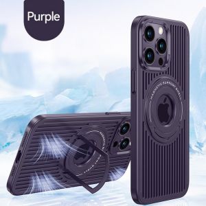 Crashstar Mờ cứng làm mát MagSafe vỏ điện thoại chống sốc với chân đế iPhone vô hình 15 Pro Max 14 Pro Max 13 Pro Max 12 Pro Max Ốp điện thoại sạc không dây tản nhiệt vỏ điện thoại bán chạy