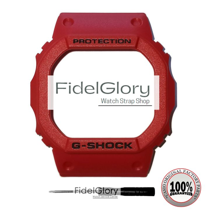 Original GShock Matte Red Bezel ONLY with black Font for DW-5600