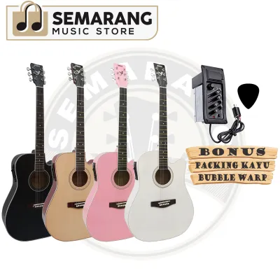 Gitar Akustik Elektrik Custom Standart Paket Super Komplit