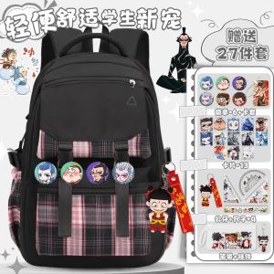 กระเป๋าเป้ Nezha Ao Bing สำหรับเด็กชายประถม ใหม่ ความจุขนาดใหญ่ น้ำหนักเบา กระเป๋าสะพายคู่สำหรับเด็กผู้หญิง