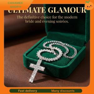 ❣️❣️❣️ Luxury Inlaid Pendant Women Hip Hop Style Elegant Synthetic Zirconia Necklace For Wedding Party