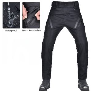 กางเกงมอเตอร์ไซค์ผู้ชายกางเกงกันน้ำกันลม และระบายอากาศได้ดีเอวสูงเอวยางยืดป้องกันเท้าตกผู้ชาย