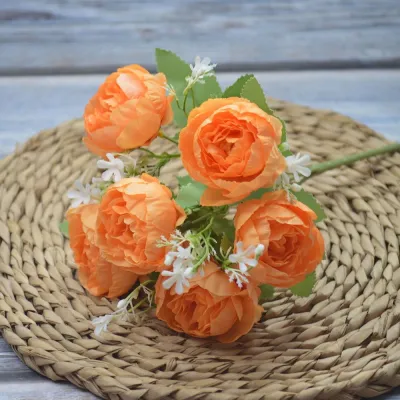 KOREAN EVEEco - Bouquet bunga P96 NAMPEO Mawar Peony Enam Kepala Kombinasi Hydra Flower Dekorasi Ruangan
