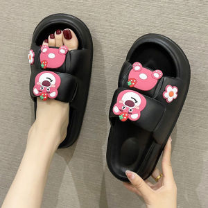 Cute Little Cat Slippers For Women Summer CoupleS Outdoor Indoor Home Non-Slip Odor-Resistant Thick-Soled Slide Sandals