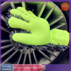 Graceful 1PC không thấm nước Mitt cao cấp Microfiber rửa Mitt tự động rửa xe mềm chống trầy xước cho rửa xe đa chức năng Dày Làm sạch găng tay