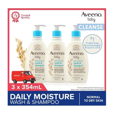 Aveeno Baby Body Wash And Shampoo Daily Moisturizing (354ML X 3)