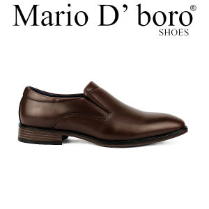 Mario D Boro Mens Business Formal Dress Shoes for Men Black/Brown Classy Pointed Toe Slip-On MW 24586 C45