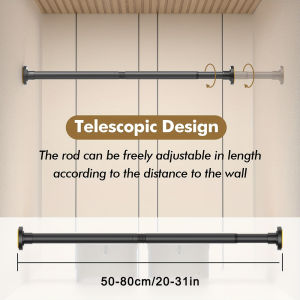 Minimally designed non punched adjustable telescopic pole shower curtain pole clothes drying pole curtain pole