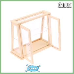 danux ตู้โชว์1:12ขนาดเล็กตู้วางเค้กชั้นวางขนมปังขนาดเล็กชั้นวางของชั้นเก็บของโมเดลเฟอร์นิเจอร์ห้องครัวของเล่น