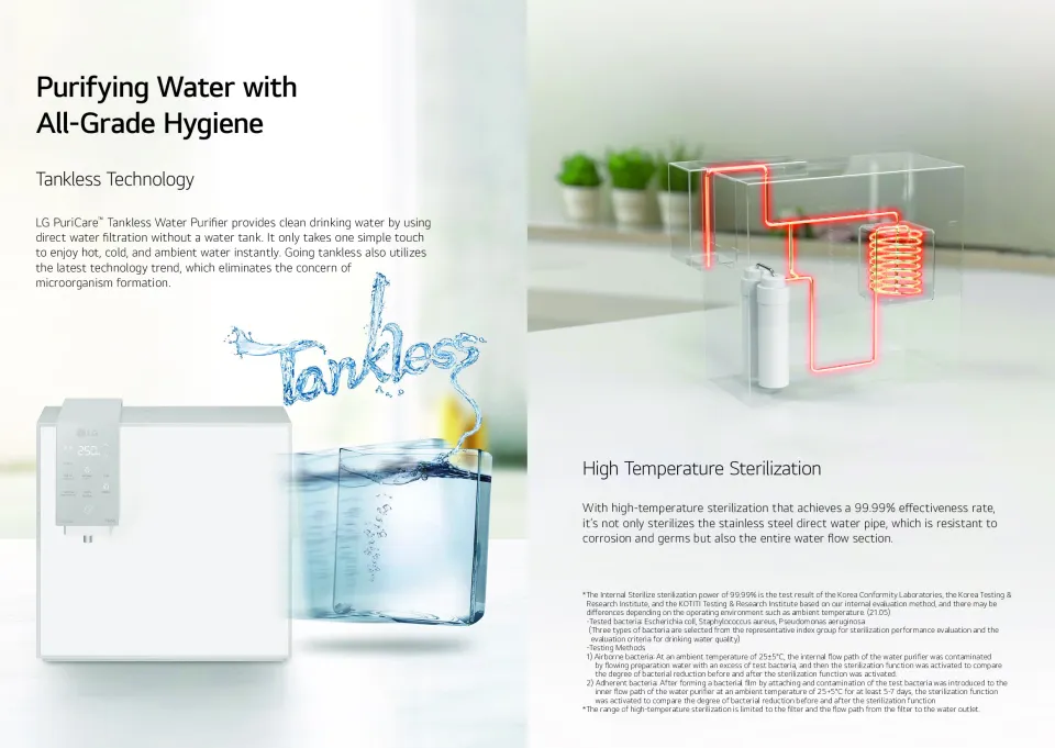 LG WD518AN PuriCare Water Purifier with 4-Stage Filtration Hot