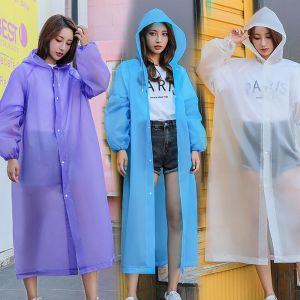 Jas hujan dewasa EVA Raincoat lengan polos karakter hoodie/jas hujan murah berkualitas import