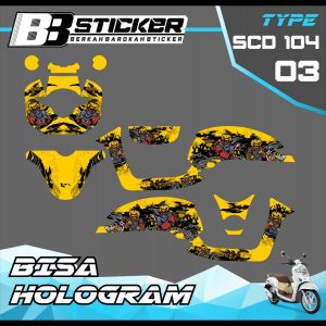Decal Scoopy BISA HOLOGRAM Full Body Full Block Dekal New Fi 2017 2018 2019 Scd 104