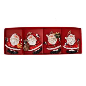 Nhựa thu nhỏ Santa/Snowman Con số cho Dollhouse trang trí đồ trang trí ngày lễ không thấm nước với màu sắc thực tế