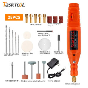 【TaskTool】155Pcs/set 12V Mini Electric Drill Set Elctric Grinding Pen Electric Grinder Power Tools for Milling Cutting Polishing.