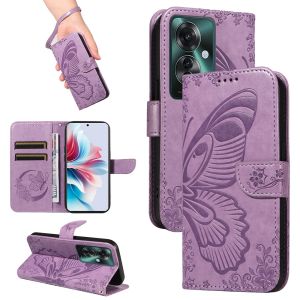 For OPPO Reno 12F 11F / Reno 12 11 10 8T 7 8 Pro 5G / Reno 8Z 7Z 6Z 5Z 5G Phone Case Swallowtail Butterfly Magnetic Leather Wallet Card Slot Flip Case Casing
